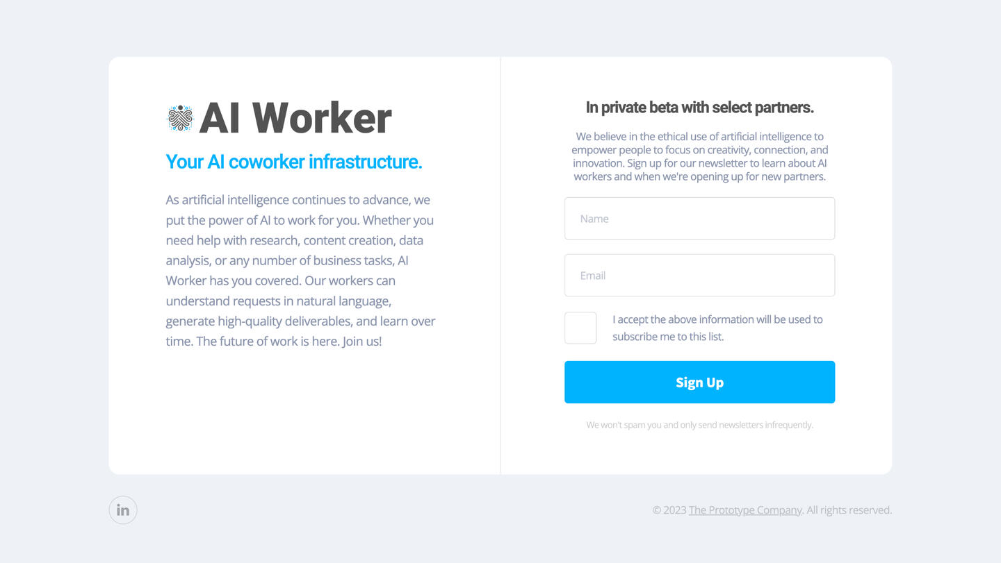 Screenshot of AI Worker